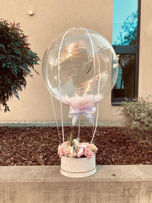 Bubble con box di fiori